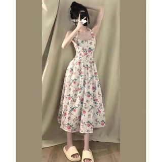 Set váy đầm MIDI hoa cổ yếm kèm áo khoác croptop