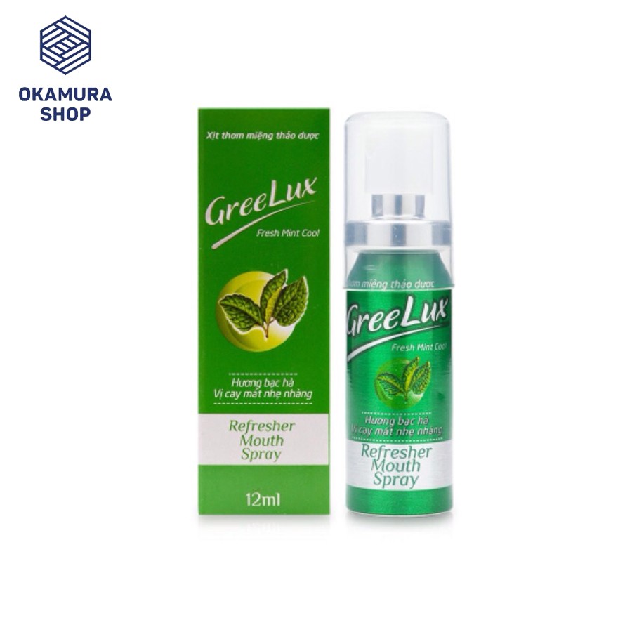 Xịt thơm miệng Greelux Extra Cool Thảo Dược chai 12ml