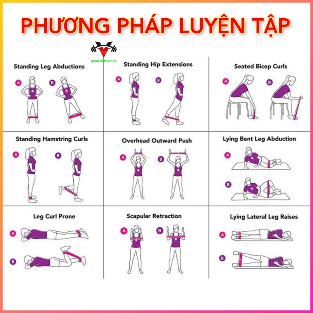 Dây kháng lực miniband, dây kháng lực tập gym, yoga, Tập chân, Mông Dành Cho Nam Nữ [ Dây đàn Hồi Cao cấp ]