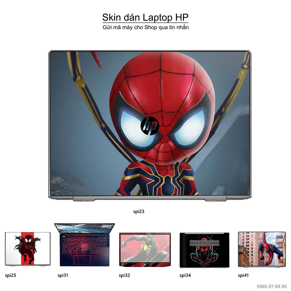 Skin dán Laptop HP in hình người nhện Spiderman _nhiều mẫu 2 (inbox mã máy cho Shop)