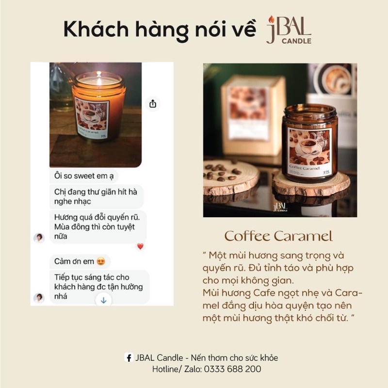 Coffe Caramen Candle - Nến thơm hương Cà phê sữa tỉnh thức