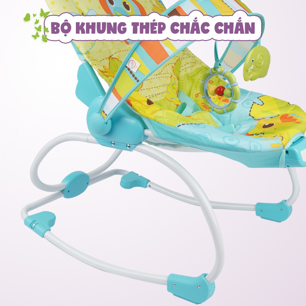 Ghế rung, bập bênh trẻ em 2 vị trí ngả có nhạc MSTL6903 - Hàng chính hãng