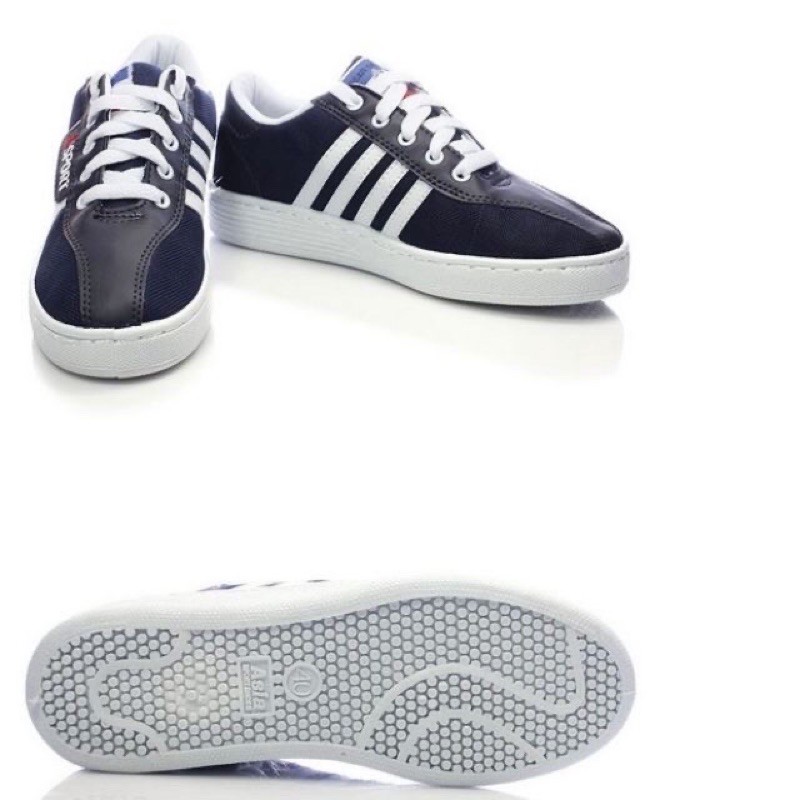 Giày bata  Asia nam xanh đen ba sọc trắng đế nhẹ em đi làm đi học đi chơi | BigBuy360 - bigbuy360.vn