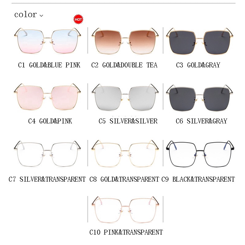 Kính mát nữ gọng vuông SAMJUNE phong cách retro