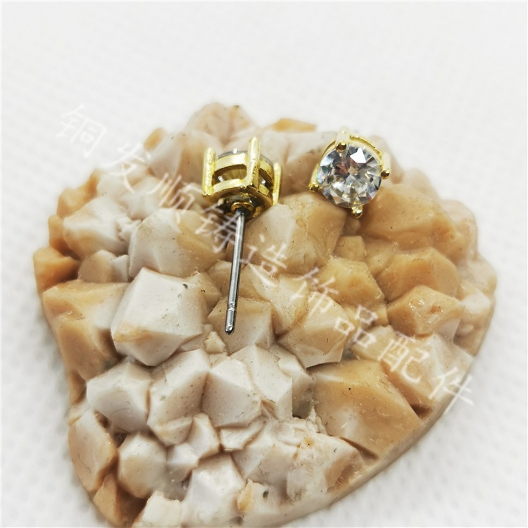 Khuyên Tai Đính Đá Zircon Nhỏ Nhắn Dễ Thương Thời Trang Cho Nữ