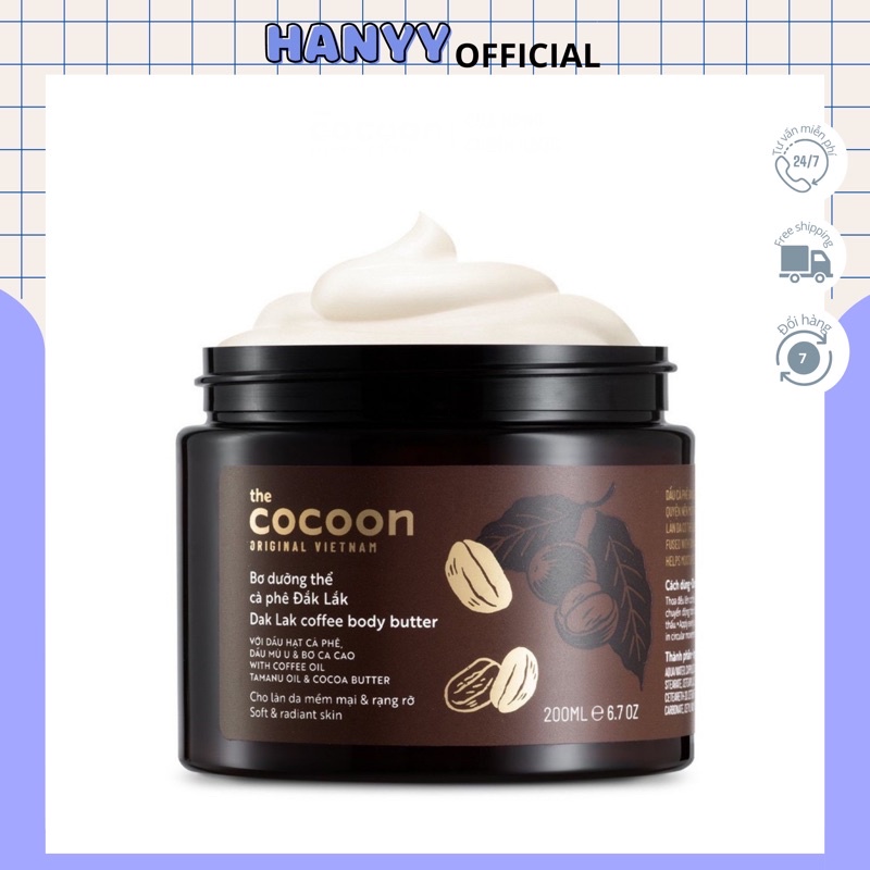 Bơ Dưỡng Thể Cà Phê Đắk Lắk Cocoon