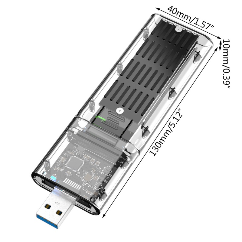 Vỏ ổ cứng chuyển đổi M2 SSD SATA PCIE M.2 HDD M.2 sang USB3.0 Gen1 5Gbps chất lượng cao