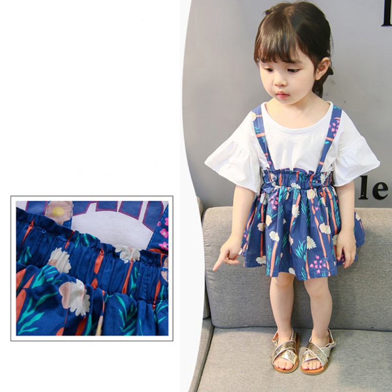 Baby Girl Cute Strap Summer Skirt Princess Dress