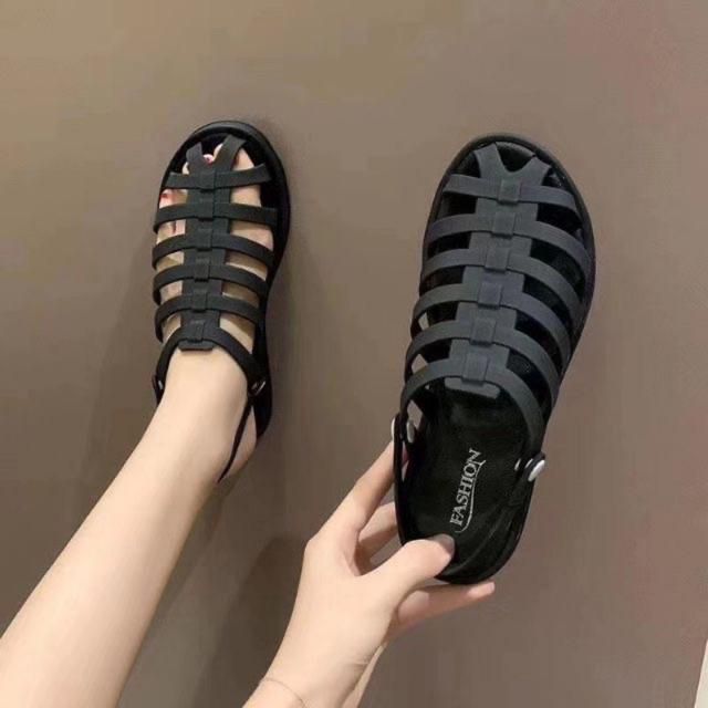 Sandal nữ quai rọ nhựa dẻo đi mưa thoải mái