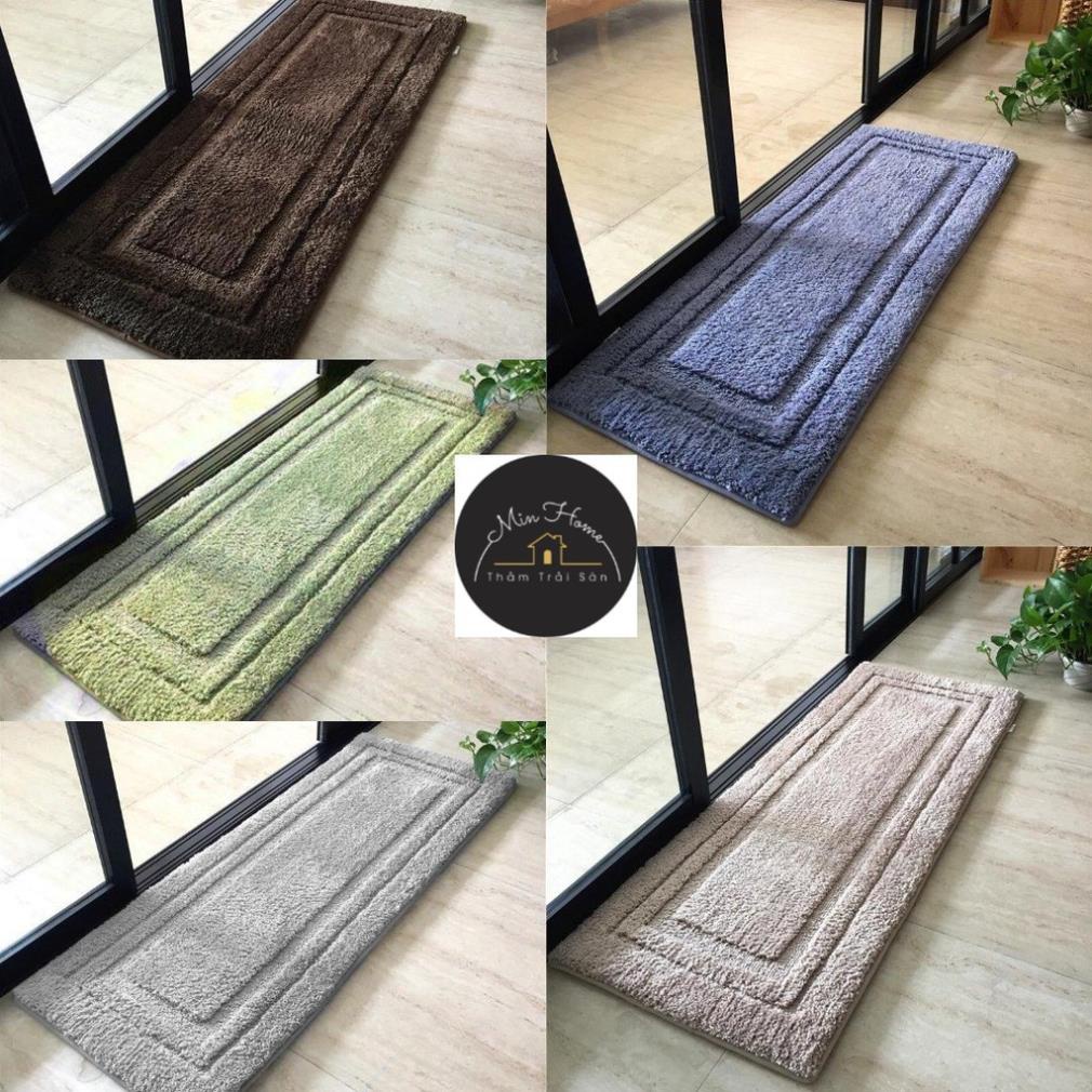 Thảm chùi chân, thảm bếp lông len dày, chống trơn trượt hàng cao cấp MINHOME88 kích thước dài 40x60cm và 45x1,2m