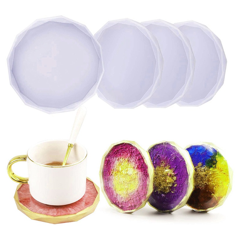 Sa Khuôn Làm Đế Lót Ly Hình Tròn / Trái Tim Bằng Resin Epoxy Resin