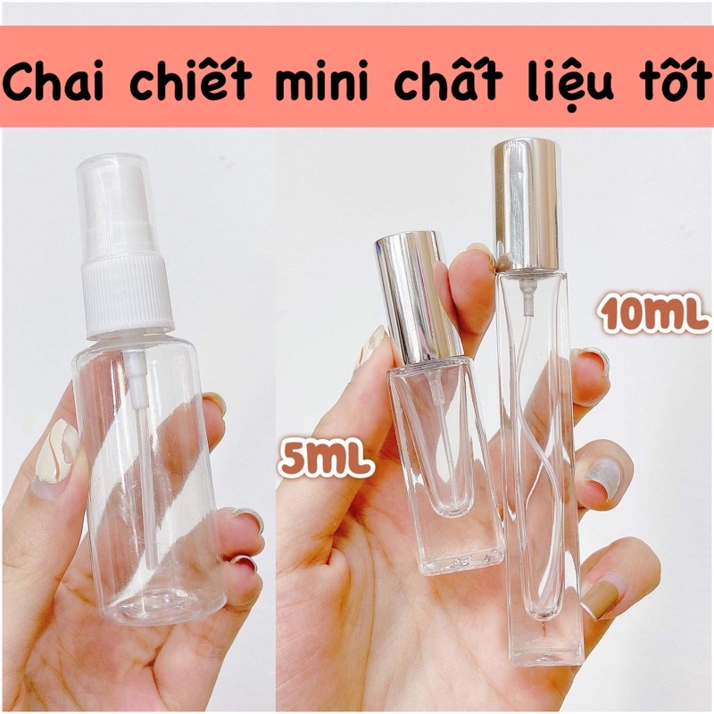 Chai lọ chiết mỹ phẩm chất liệu tốt