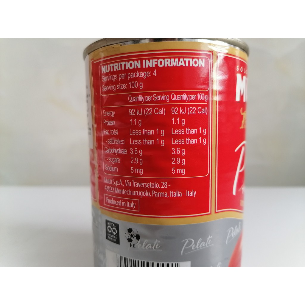 [400g – Peeled] Cà chua bóc vỏ [Italia] MUTTI Peeled Tomatoes (bph-hk)