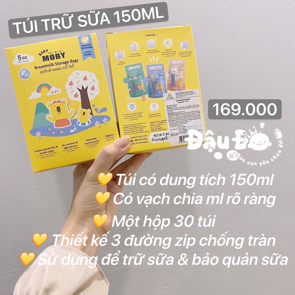 Túi Trữ Sữa Moby Chính Hãng