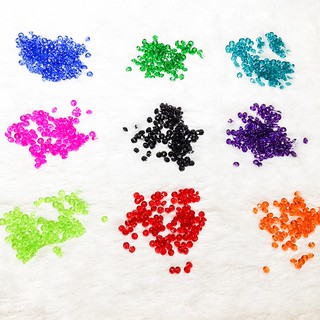 Set 150 hạt nhựa trong suốt hình dĩa nhiều màu sắc dùng làm vòng đeo tay trang trí thủ công
