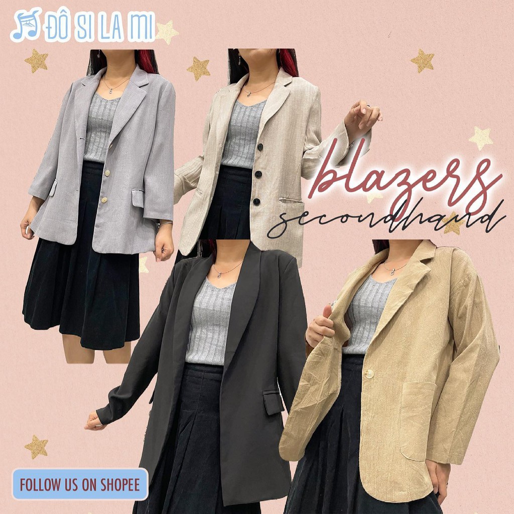 Blazer Vintage Đủ Màu Secondhand | Nhiều Mẫu | Số Đo Ở Phần Mô Tả | Đô Si La Mi |