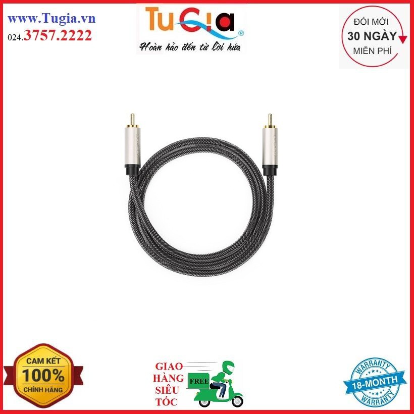 Cáp âm thanh số 2 đầu RCA Coaxial dài 2m UGREEN AV133 20738 - Hàng chính hãng