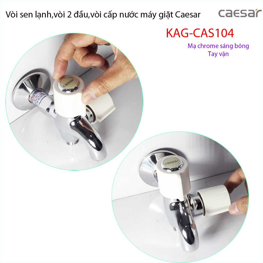 Củ sen lạnh Caesar KAG-CAS104, vòi sen tắm lạnh cao cấp nước mạnh hiệu suất tốt sử dụng tốt