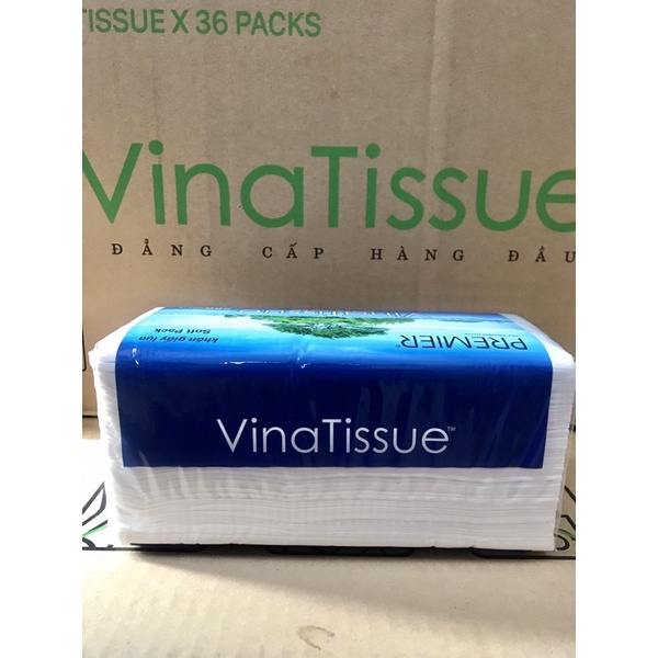 COMBO 10 GÓI KHĂN GIẤY LỤA RÚT PREMIER VINATISSUE 280 TỜ 2 LỚP CHÍNH HÃNG