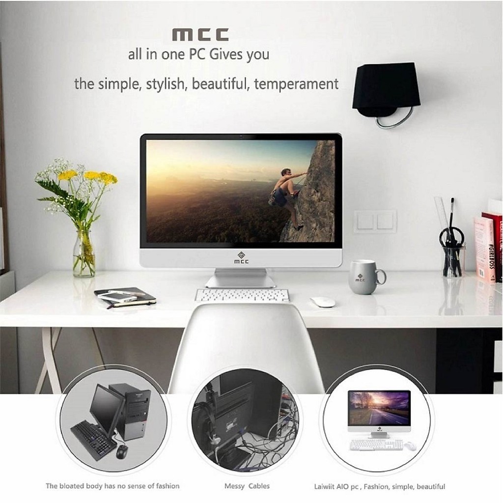 Bộ PC All in ONE (AIO) MCC3281 Home Office Computer CPU i3 3250/ Ram8G/ SSD120G/ Wifi/ 22inch - Chính hãng | BigBuy360 - bigbuy360.vn