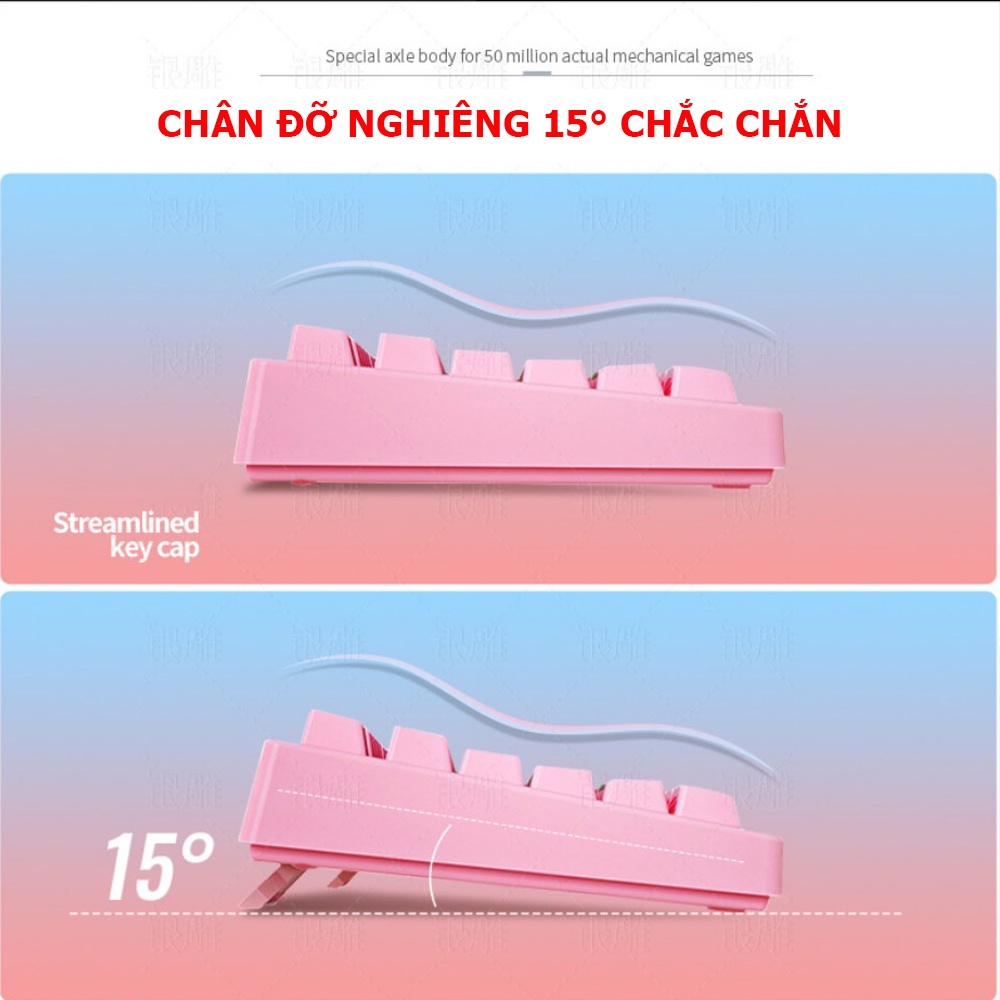 Bàn Phím Máy Tính Gaming Giả Cơ Chính Hãng YINDIAO K200 Led Nhiều Màu