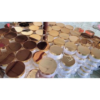 Hủ 200gr thân trắng nắp xi vàng