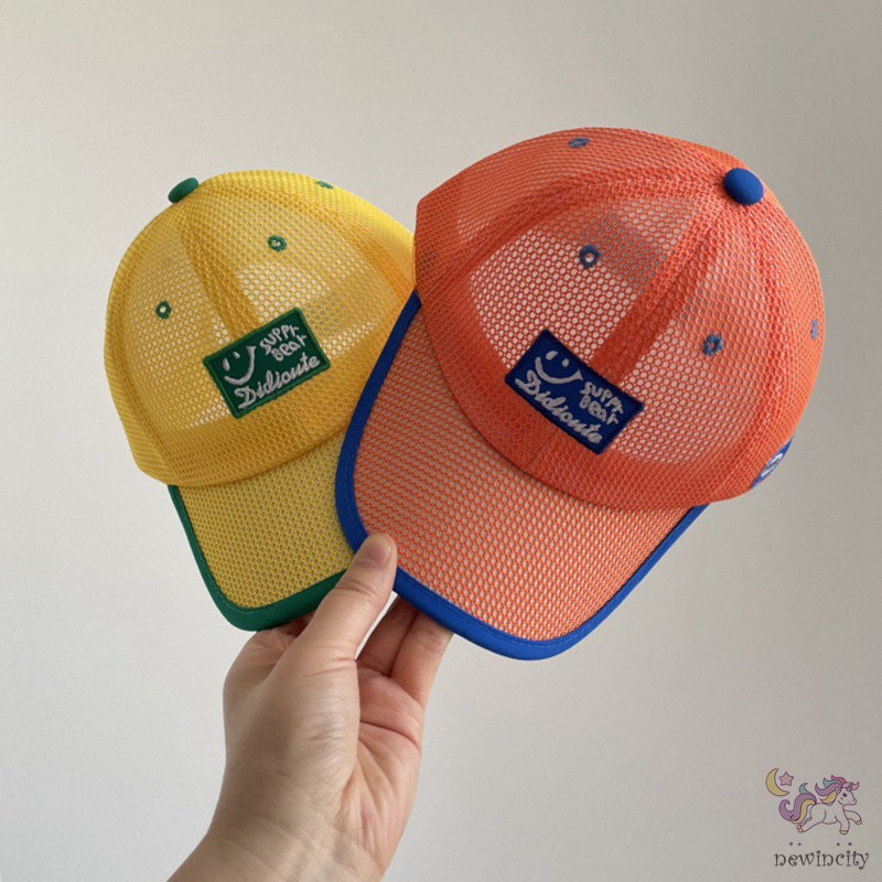 Mũ Lưỡi Trai Phối Lưới Thoáng Khí Phong Cách Hàn Quốc Cho Bé