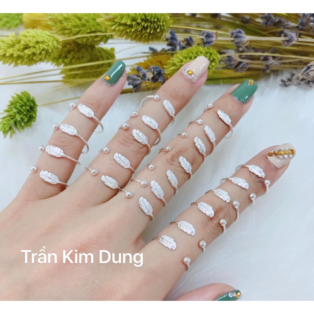 Combo 5 nhẫn lông vũ chỉ 150k