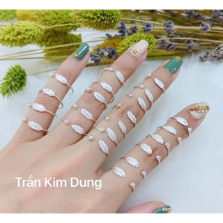 Combo 5 nhẫn lông vũ chỉ 150k