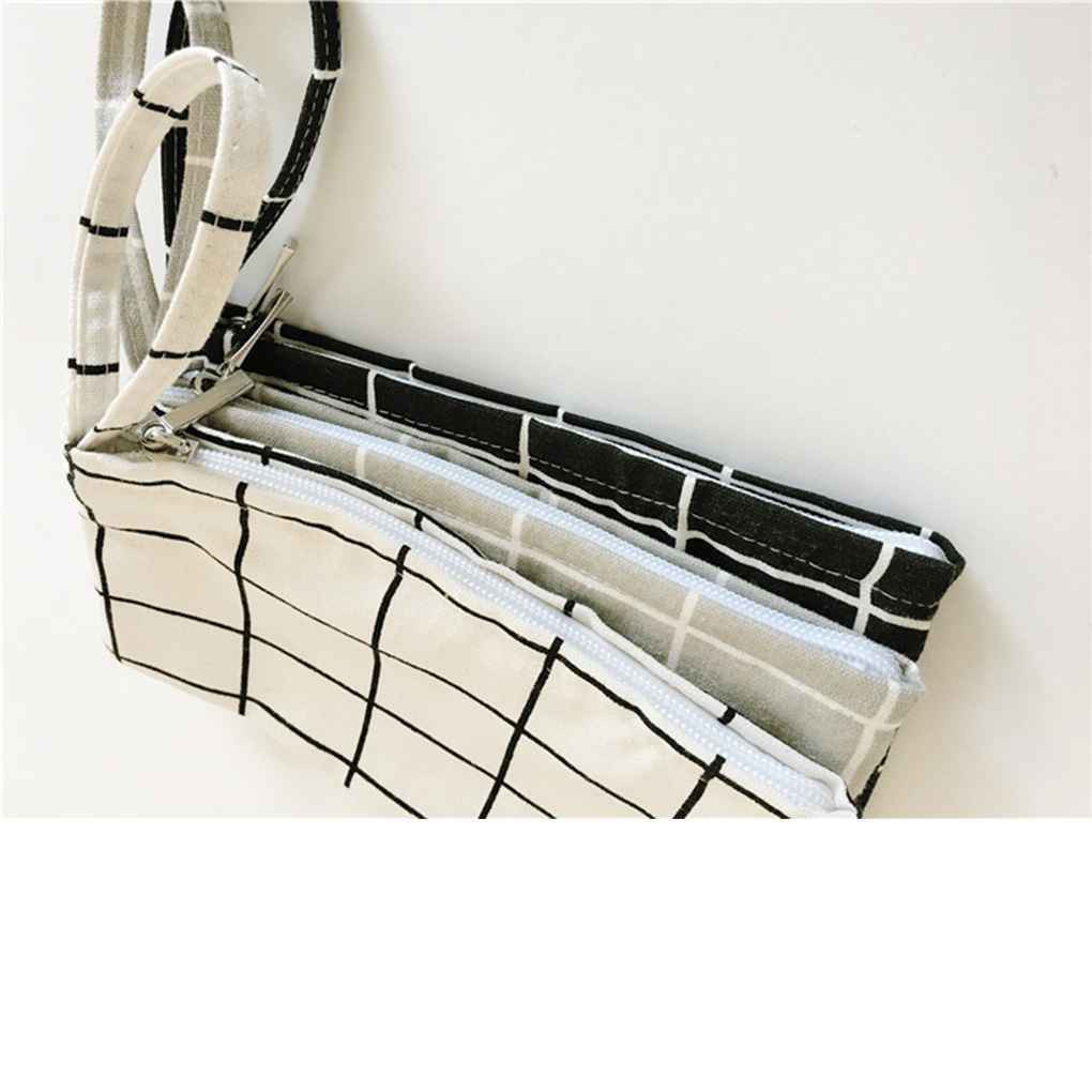 Women Ladies Canvas Coins Purses Students Simple Key Pouches Phone Bags Zipper Coins Wallet