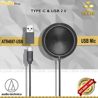 Audio technica atr4697 usb - micro họp trực tuyến, kết nối type-c, hướng thu đa hướng, có giắc chuyển usb 2.0