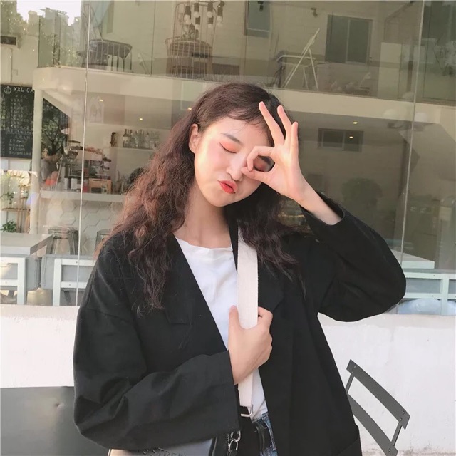 Áo blazer trơn màu vintage | BigBuy360 - bigbuy360.vn