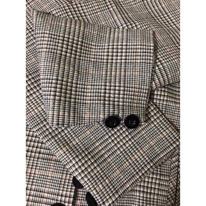 Áo khoác kẻ túi dọc ulzzang kẻ nâu kim tuyến Áo vest blazer 2 lớp công sở | BigBuy360 - bigbuy360.vn