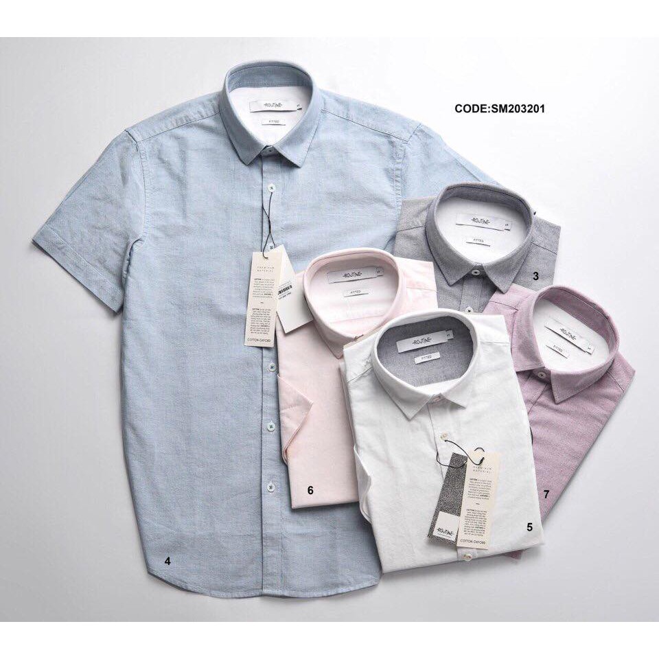 [ Routine Oxford ] Áo sơmi Oxford shirt FITTED | B inbox để tư vấn size trước khi đặt hàng nhé ! - Ngắn tay