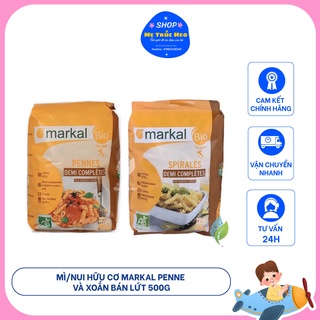 Mì/Nui Hữu Cơ Markal penne và xoắn bán lứt 500g
