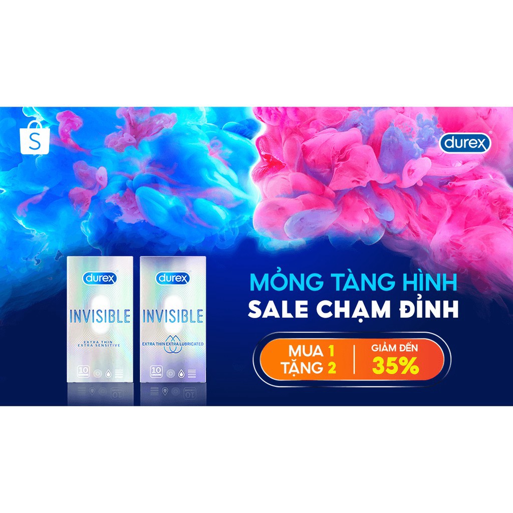 Bao Cao Su Siêu Mỏng Cao Cấp Durex Invisible Chính Hãng Satify