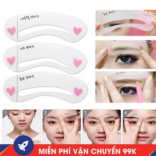 Bộ 3 Khuôn 3 Kiểu Kẻ Lông Mày Mini Brow Class [PK51]