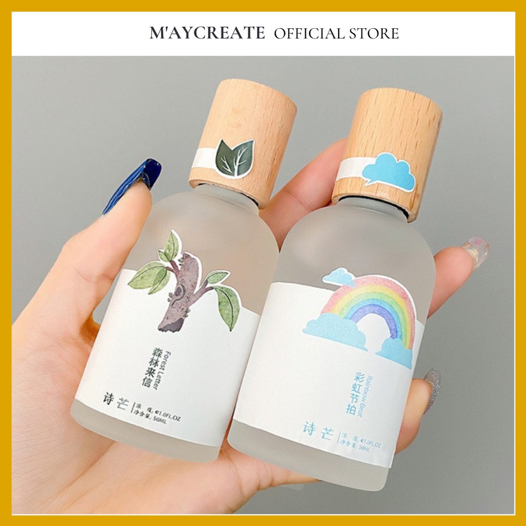 Nước Hoa Body Mist Shimang Mẫu Mới Nắp Gỗ Thân Thủy Tinh Vỏ Mờ Sang Trọng SNHG1