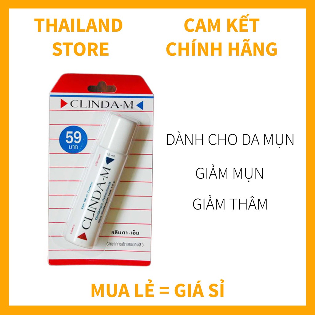 CHẤM GIẢM MỤN CLINDA-M THÁI LAN 15GR (HÀNG CHUẨN)