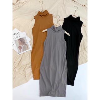 Mh bán sỉ váy body xát nách cổ lọ cho nữ