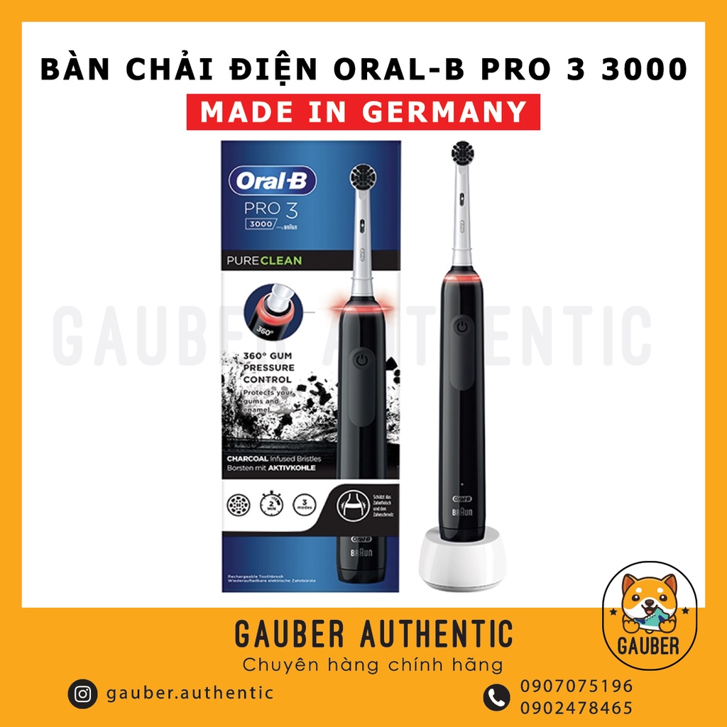 BÀN CHẢI ĐIỆN ORAL-B PRO 3 3000 MADE IN GERMANY
