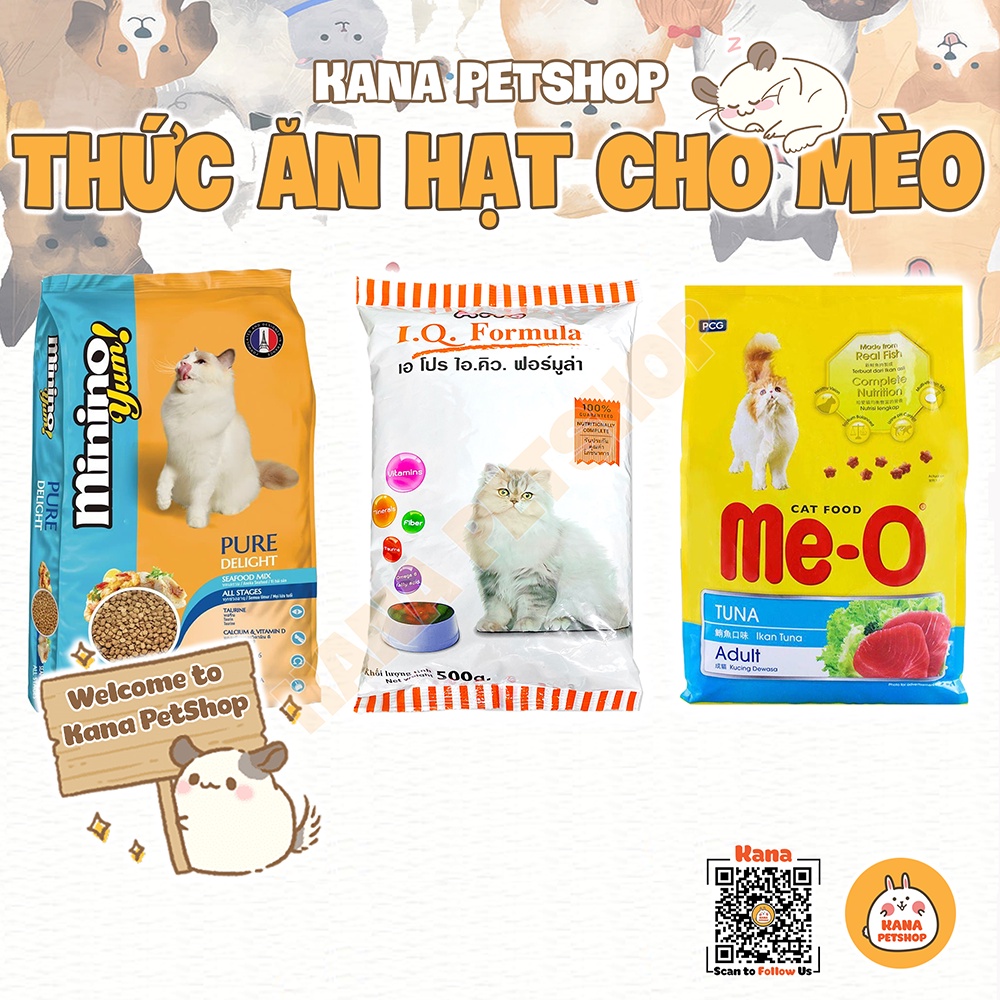 Thức Ăn Mèo Apro FREESHIP Minino - Apro IQ - Whiskas - Gói 500g Thức Ăn Hạt Chính Hãng Dành cho Mèo...