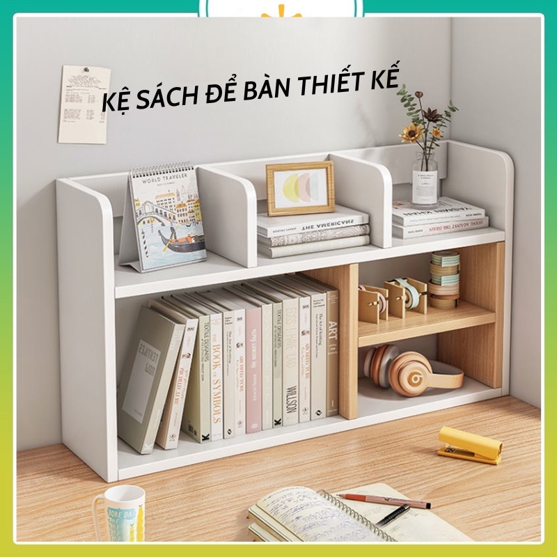 KỆ SÁCH ĐỂ BÀN LÀM VIỆC - GIÁ SÁCH ĐA NĂNG THÔNG MINH GỖ NHỰA THIẾT KẾ DANCOGA