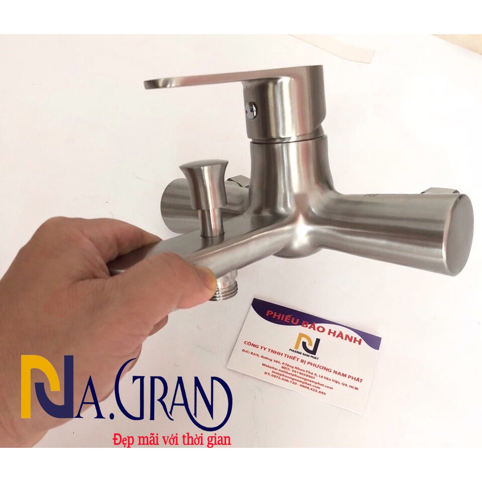 Bộ Sen Cây Tắm Đứng Nóng Lạnh INOX 304 N1019 NA.GRAND HÀNG LOẠI 1 BAO XÀI HÀNG ĐỔI MỚI 1 NĂM sen tròn gạt giữa tay eo