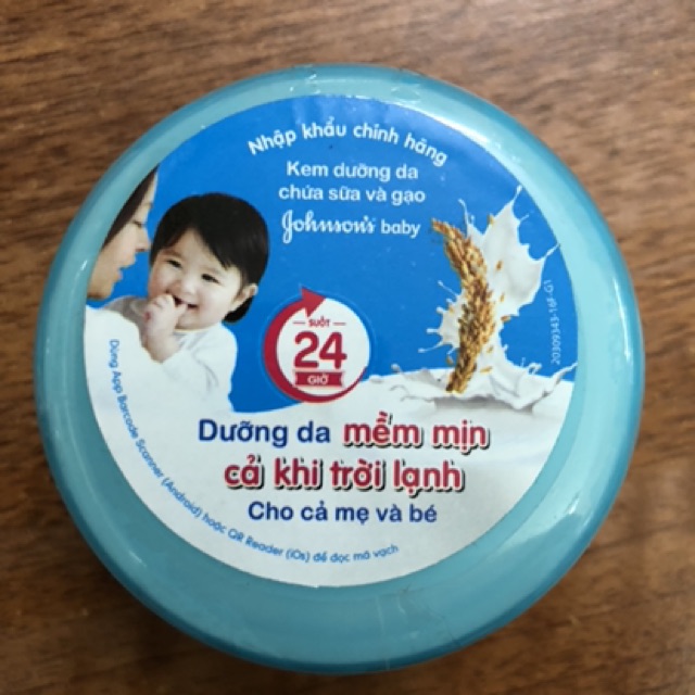 Kem dưỡng da Johnsons Baby sữa và gạo 50g