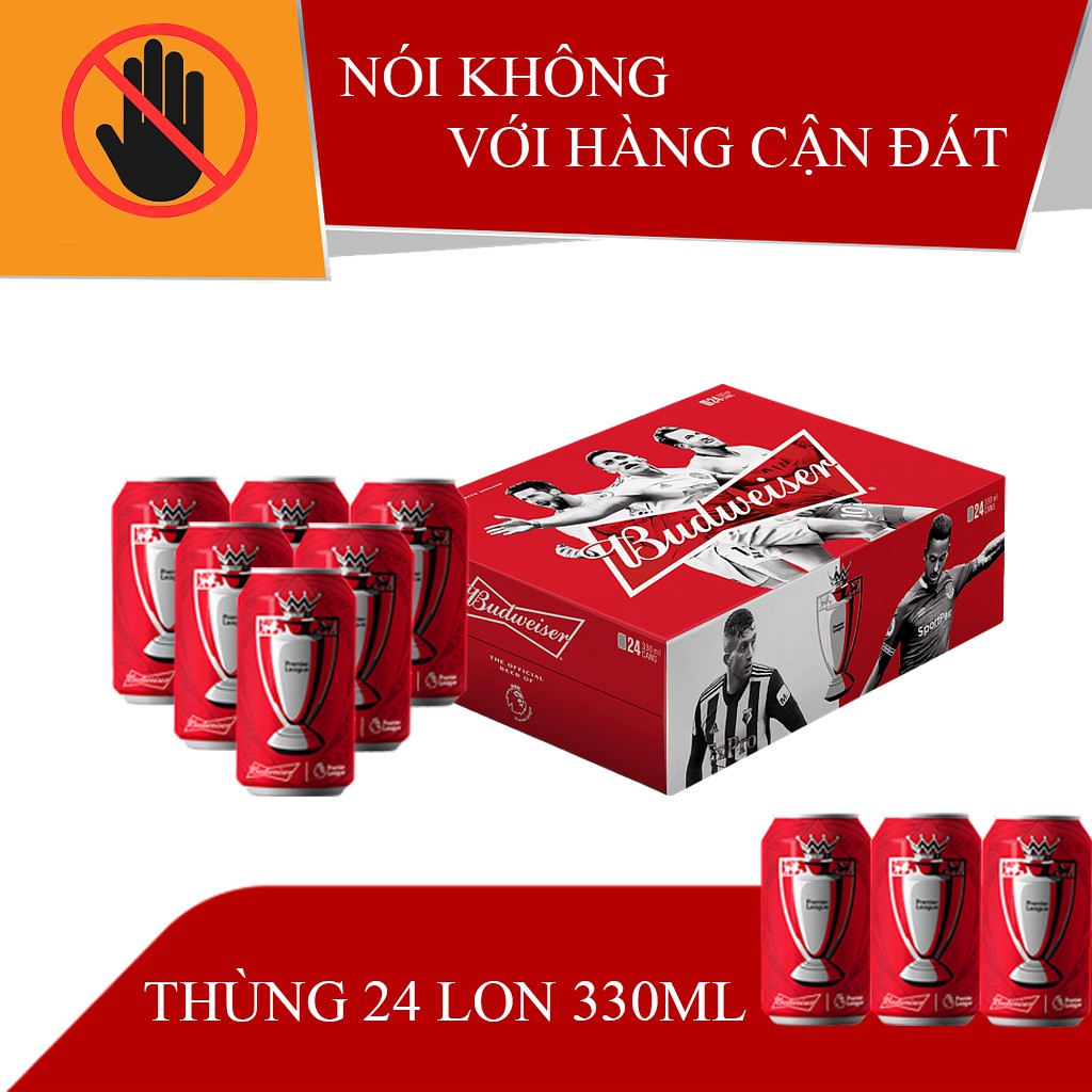 Thùng Bia Budweiser 24 lon 330ml