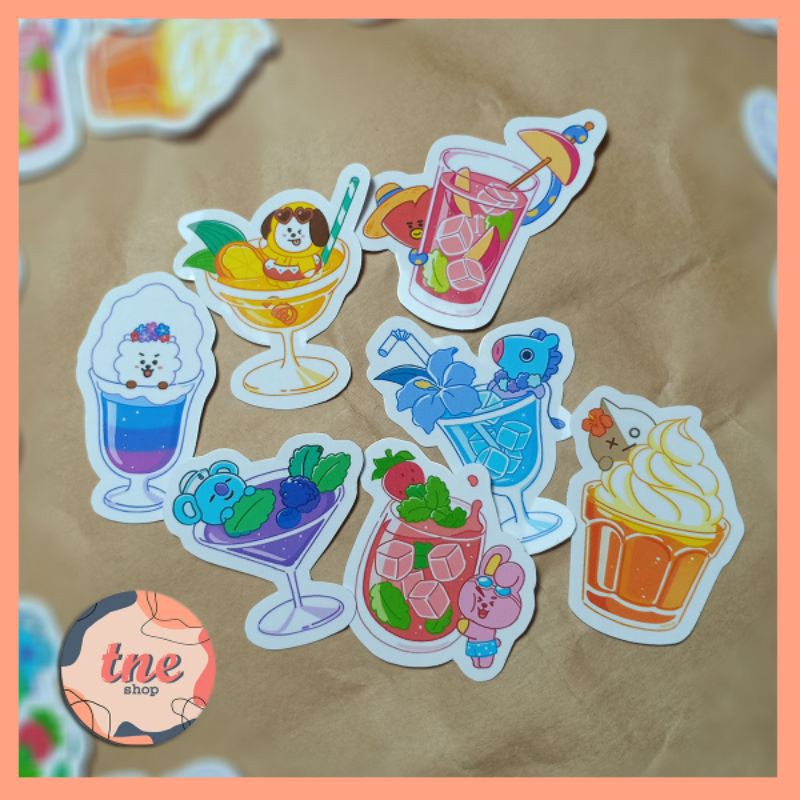 [HÀNG CÓ SẴN] Sticker Đồ uống BT21 2