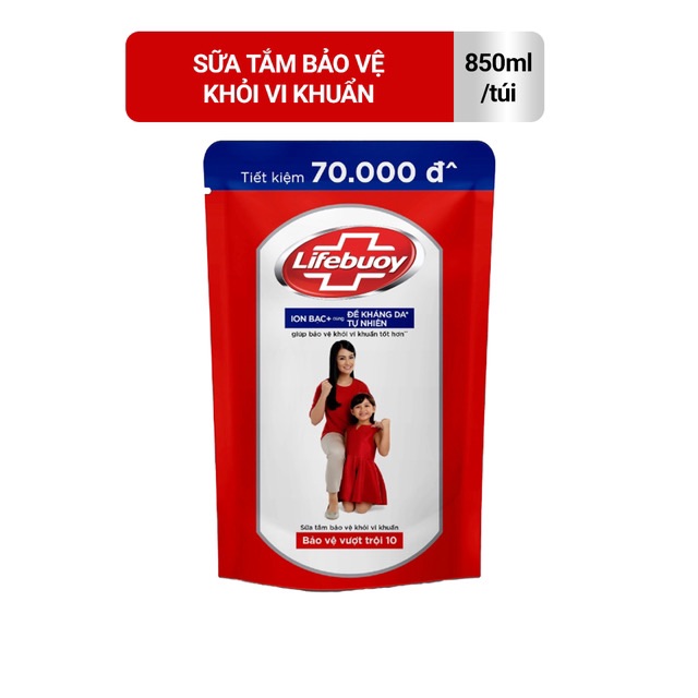 Sữa tắm Lifebuoy Bảo vệ khỏi vi khuẩn 850gr (Túi) | BigBuy360 - bigbuy360.vn