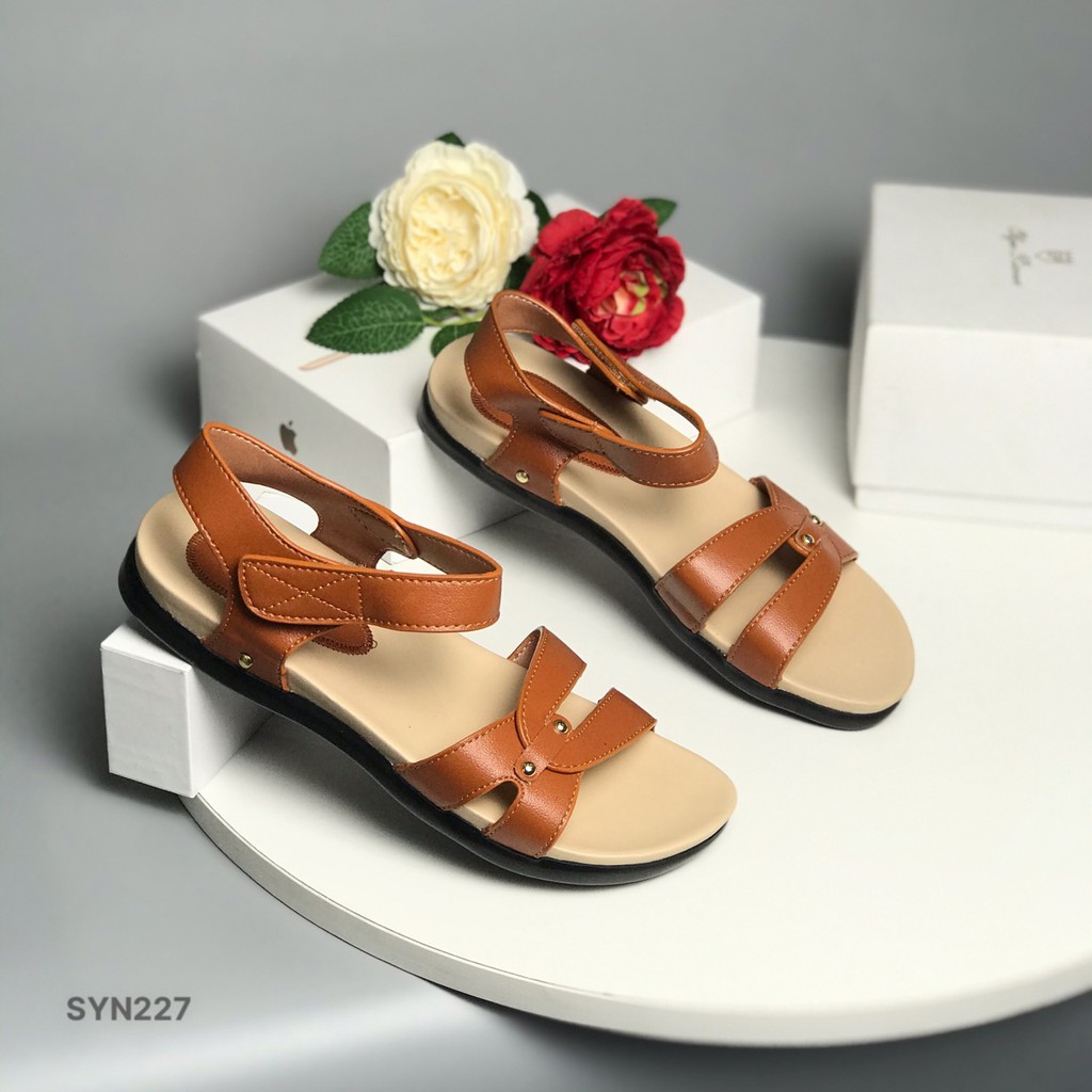 Sandal nữ BITAS ❤️FREESHIP❤️ Dép quai hậu nữ đế bằng siêu nhẹ, quai cách điệu SYN227