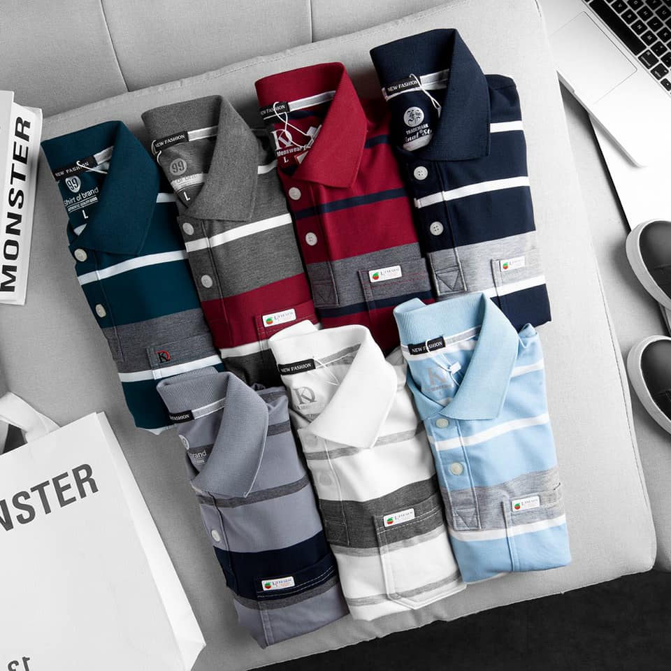 Áo thun polo nam trung niên MELAN 7M phối túi tiện lợi, coton cao cấp, form suông dáng rất thoải mái CODE6 - Xám